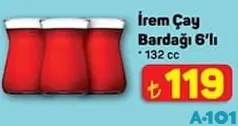 PAŞABAHÇE İREM ÇAY BARDAĞI 6'LI